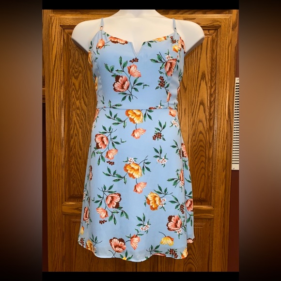 NWT Nine Britton Blue & Floral Sundress, Size XL - Picture 3 of 7